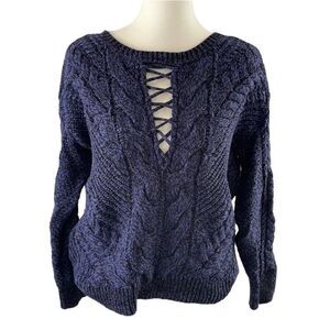 Royal Blue Express Cable Knit Sweater Sz Small